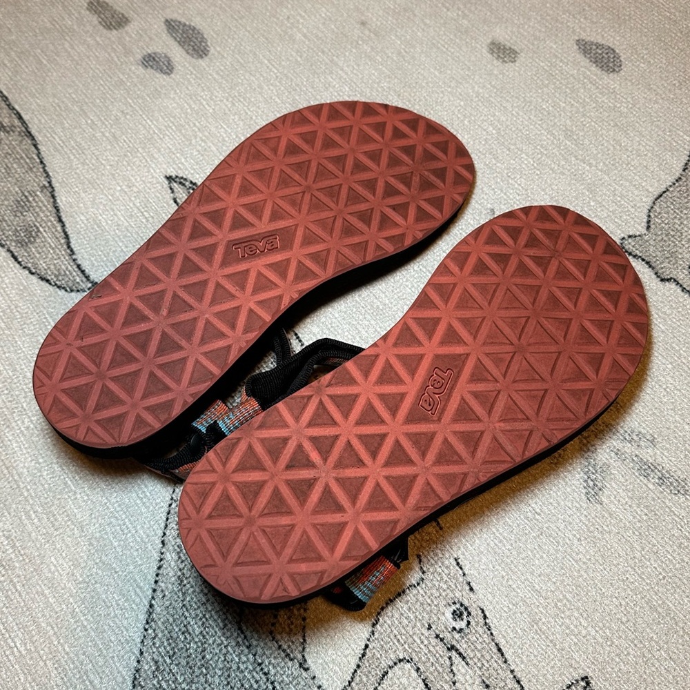 Teva Black and Orange Sandals - Picture 3 of 5
